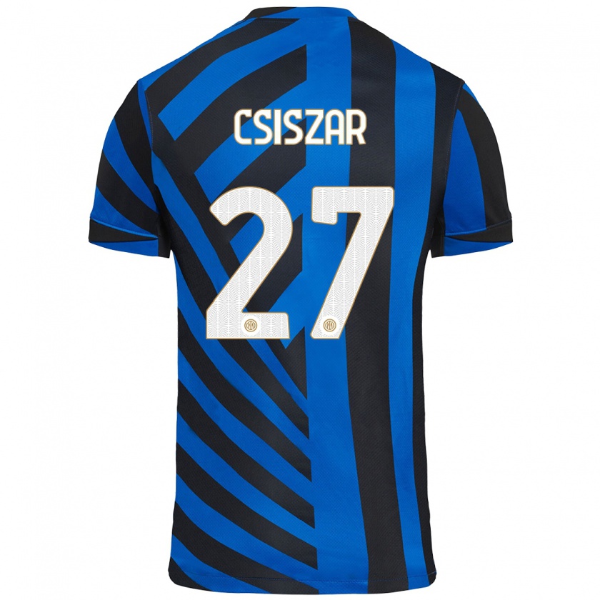 Kandiny Bambino Maglia Henrietta Csiszár #27 Blu Nero Kit Gara Home 2024/25 Maglietta