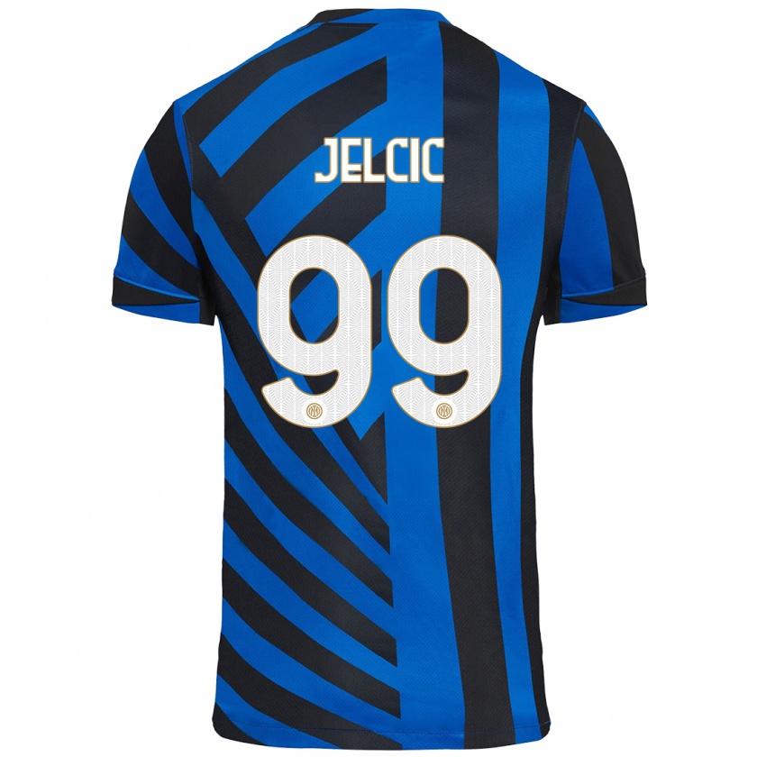 Kandiny Bambino Maglia Maja Jelčić #99 Blu Nero Kit Gara Home 2024/25 Maglietta