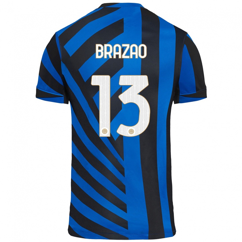 Kandiny Bambino Maglia Gabriel Brazao #13 Blu Nero Kit Gara Home 2024/25 Maglietta