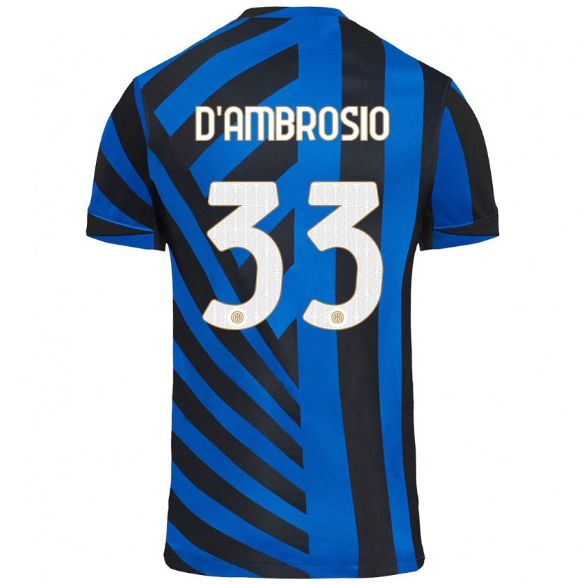 Kandiny Kinder Danilo D'ambrosio #33 Blau Schwarz Heimtrikot Trikot 2024/25 T-Shirt Österreich