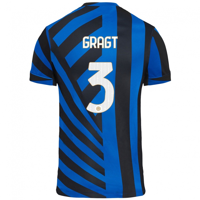 Kandiny Kinder Stefanie Van Der Gragt #3 Blau Schwarz Heimtrikot Trikot 2024/25 T-Shirt Österreich