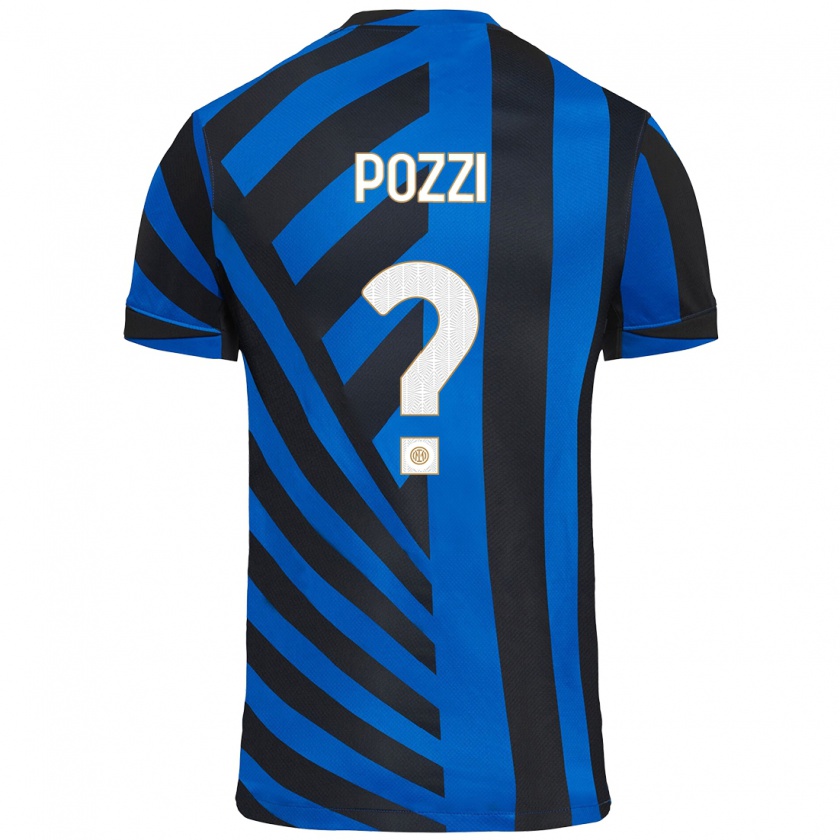 Kandiny Bambino Maglia Andrea Pozzi #0 Blu Nero Kit Gara Home 2024/25 Maglietta