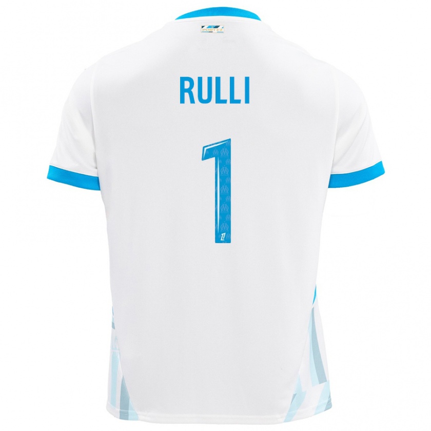 Kandiny Kinderen Gerónimo Rulli #1 Wit Hemelsblauw Thuisshirt Thuistenue 2024/25 T-Shirt België