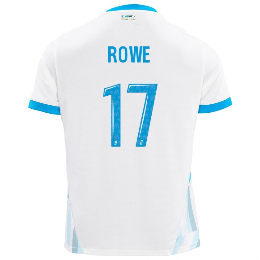 Kandiny Bambino Maglia Jonathan Rowe #17 Bianco Azzurro Kit Gara Home 2024/25 Maglietta