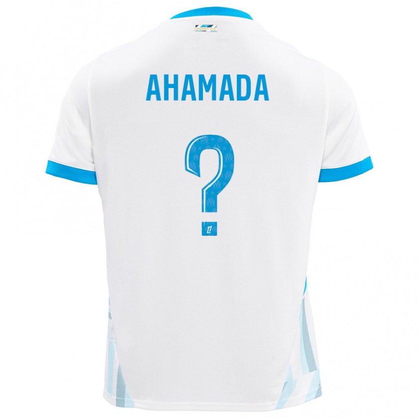 Kandiny Kinderen Soiyir Ahamada #0 Wit Hemelsblauw Thuisshirt Thuistenue 2024/25 T-Shirt