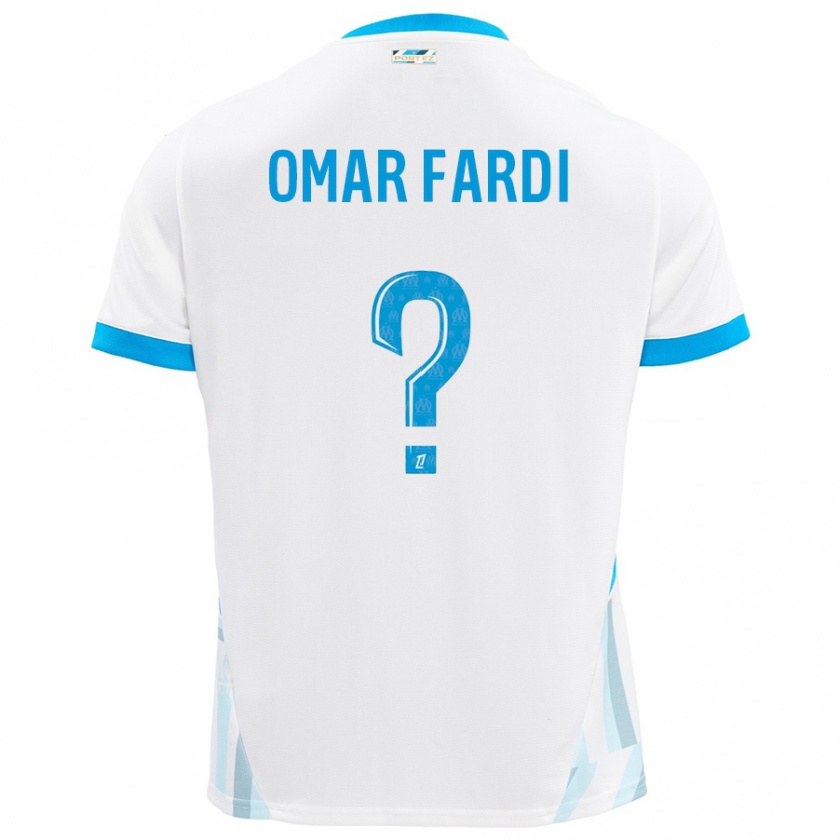 Kandiny Kinderen El Omar Fardi #0 Wit Hemelsblauw Thuisshirt Thuistenue 2024/25 T-Shirt