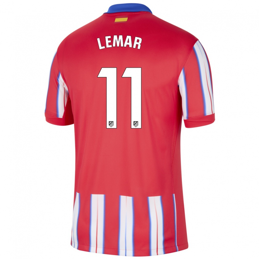 Kandiny Bambino Maglia Thomas Lemar #11 Rosso Bianco Blu Kit Gara Home 2024/25 Maglietta