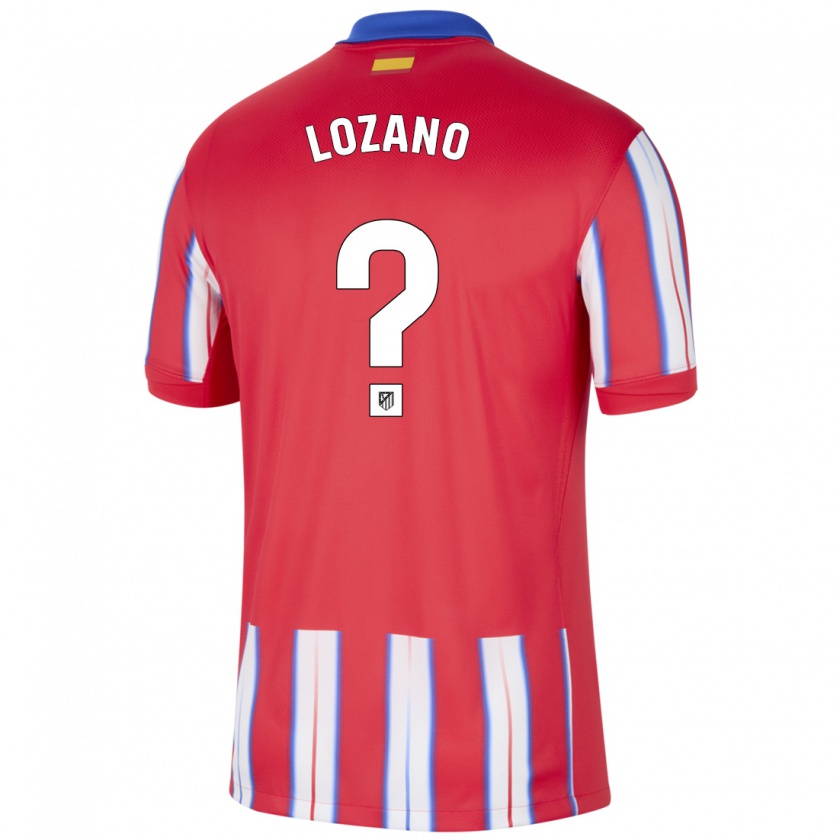 Kandiny Bambino Maglia Hugo Lozano #0 Rosso Bianco Blu Kit Gara Home 2024/25 Maglietta