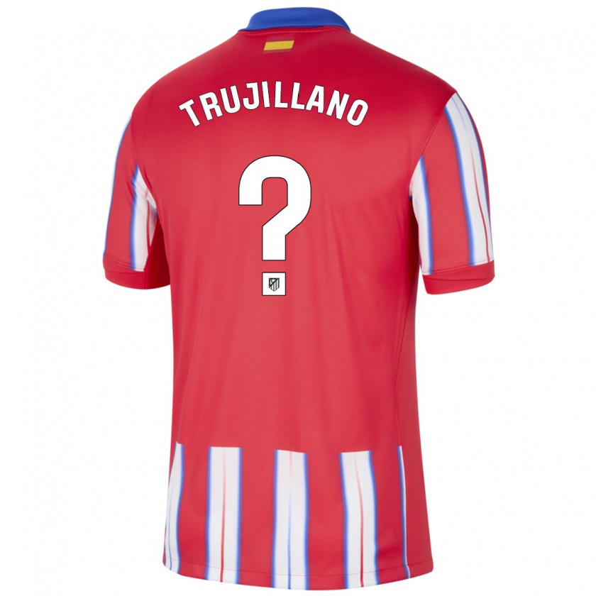 Kandiny Kinderen Guillermo Trujillano #0 Rood Wit Blauw Thuisshirt Thuistenue 2024/25 T-Shirt