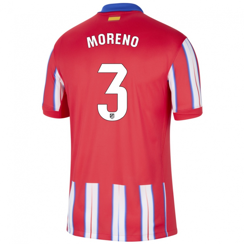 Kandiny Kinderen Marco Moreno #3 Rood Wit Blauw Thuisshirt Thuistenue 2024/25 T-Shirt