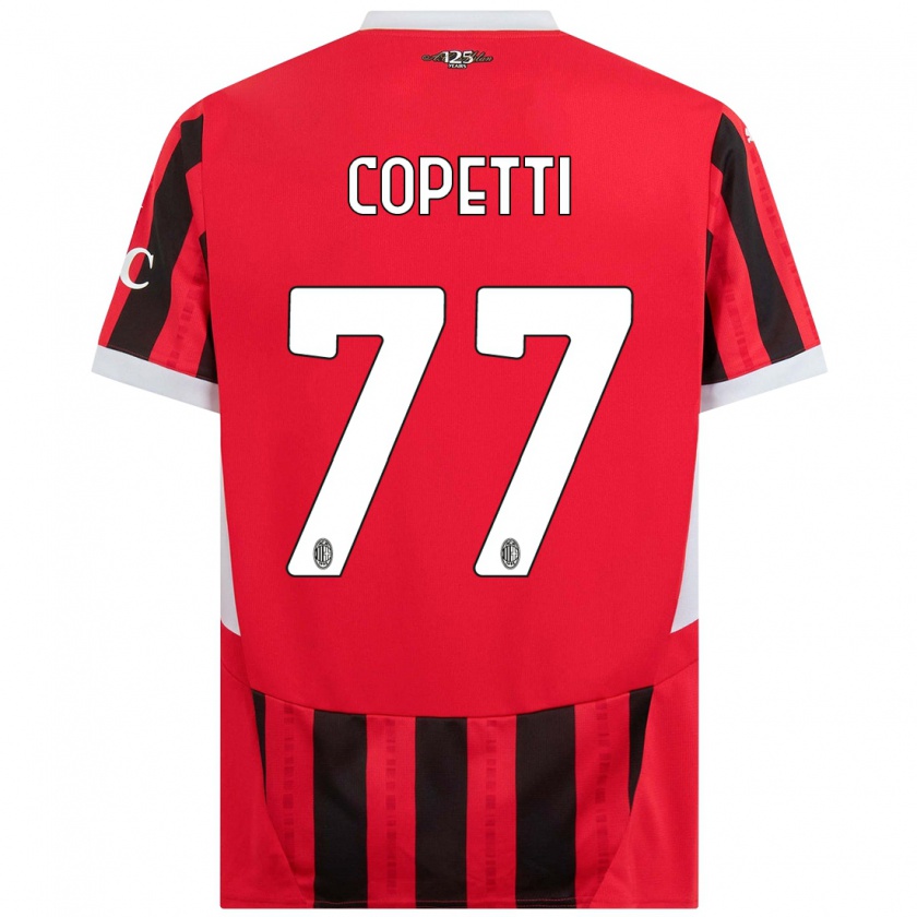 Kandiny Bambino Maglia Matilde Copetti #77 Rosso Nero Kit Gara Home 2024/25 Maglietta