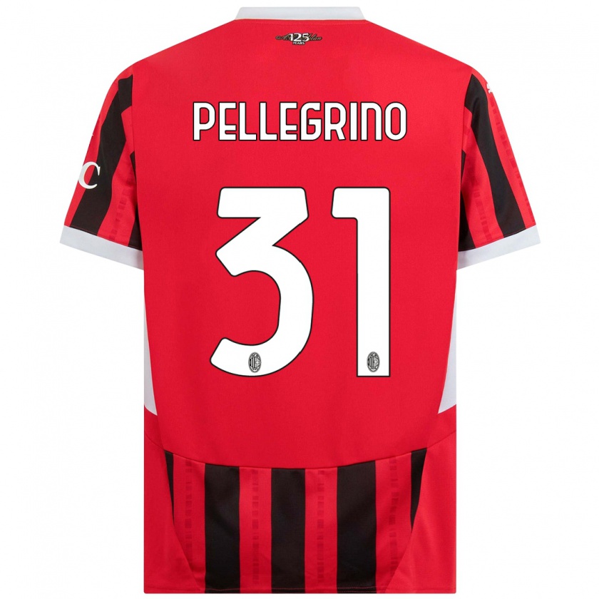 Kandiny Kinder Marco Pellegrino #31 Rot Schwarz Heimtrikot Trikot 2024/25 T-Shirt Österreich