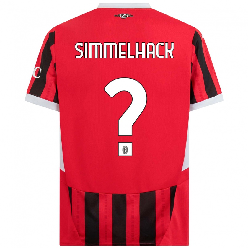 Kandiny Kinder Alexander Simmelhack #0 Rot Schwarz Heimtrikot Trikot 2024/25 T-Shirt Österreich