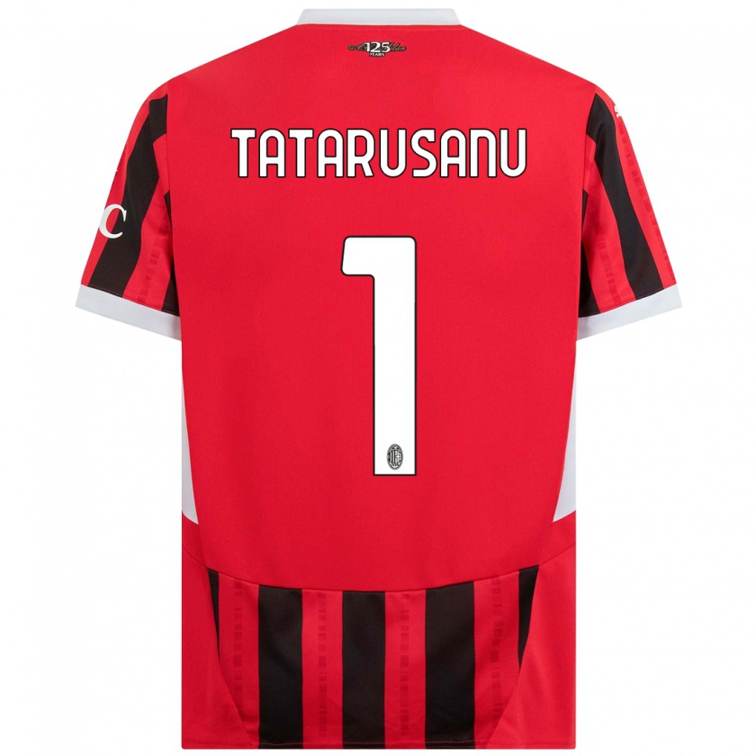 Kandiny Bambino Maglia Ciprian Tatarusanu #1 Rosso Nero Kit Gara Home 2024/25 Maglietta