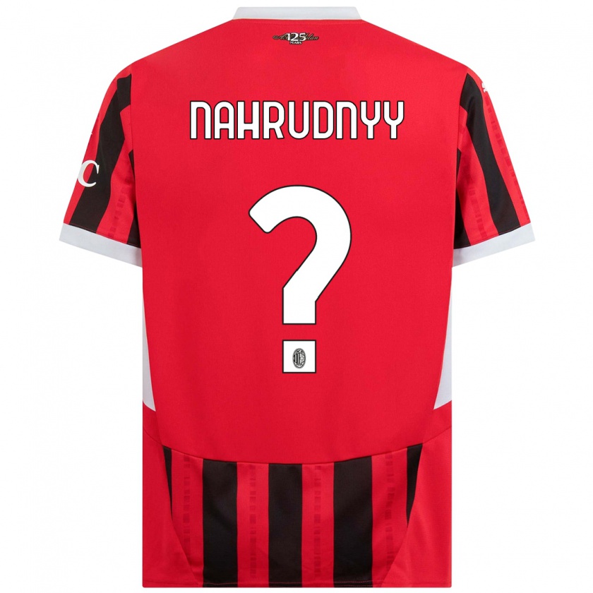 Kandiny Kinderen Vladislav Nahrudnyy #0 Rood Zwart Thuisshirt Thuistenue 2024/25 T-Shirt