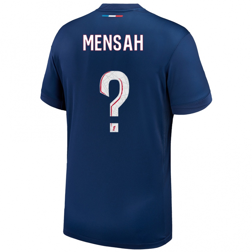 Kandiny Kinder Isaac Mensah #0 Marineblau Weiß Heimtrikot Trikot 2024/25 T-Shirt Österreich