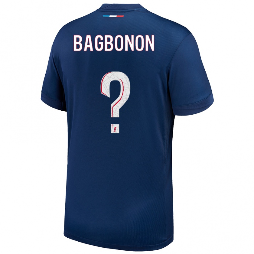 Kandiny Bambino Maglia Ethan Bagbonon #0 Blu Navy Bianco Kit Gara Home 2024/25 Maglietta