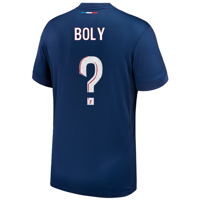 Kandiny Niño Camiseta David Boly #0 Azul Marino Blanco 1ª Equipación 2024/25 La Camisa México