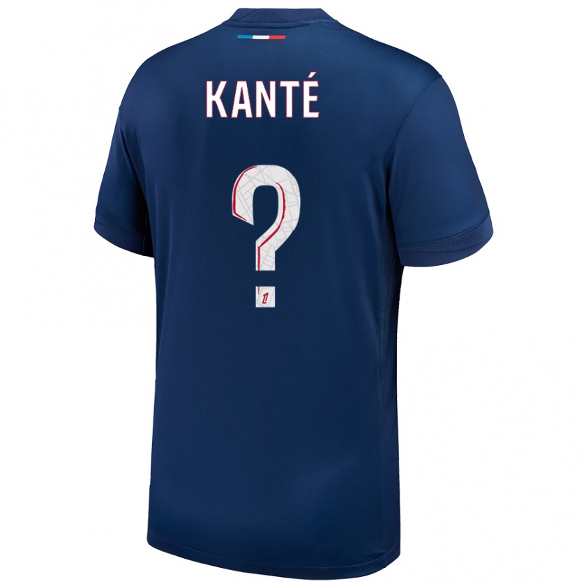 Kandiny Niño Camiseta Nahil Kanté #0 Azul Marino Blanco 1ª Equipación 2024/25 La Camisa México