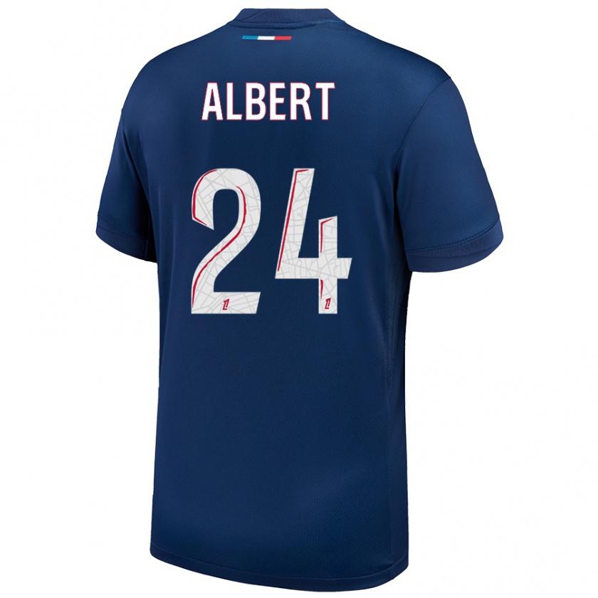 Kandiny Bambino Maglia Korbin Albert #24 Blu Navy Bianco Kit Gara Home 2024/25 Maglietta