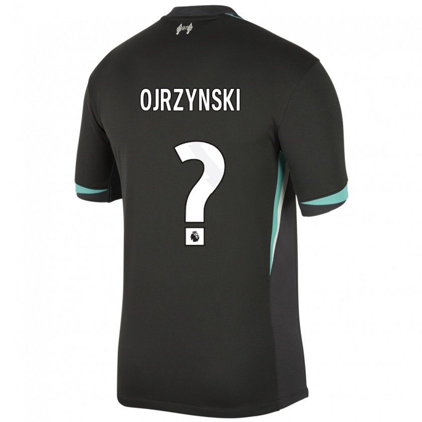 Kandiny Kinder Jakub Ojrzynski #0 Schwarz Anthrazitweiß Auswärtstrikot Trikot 2024/25 T-Shirt Österreich