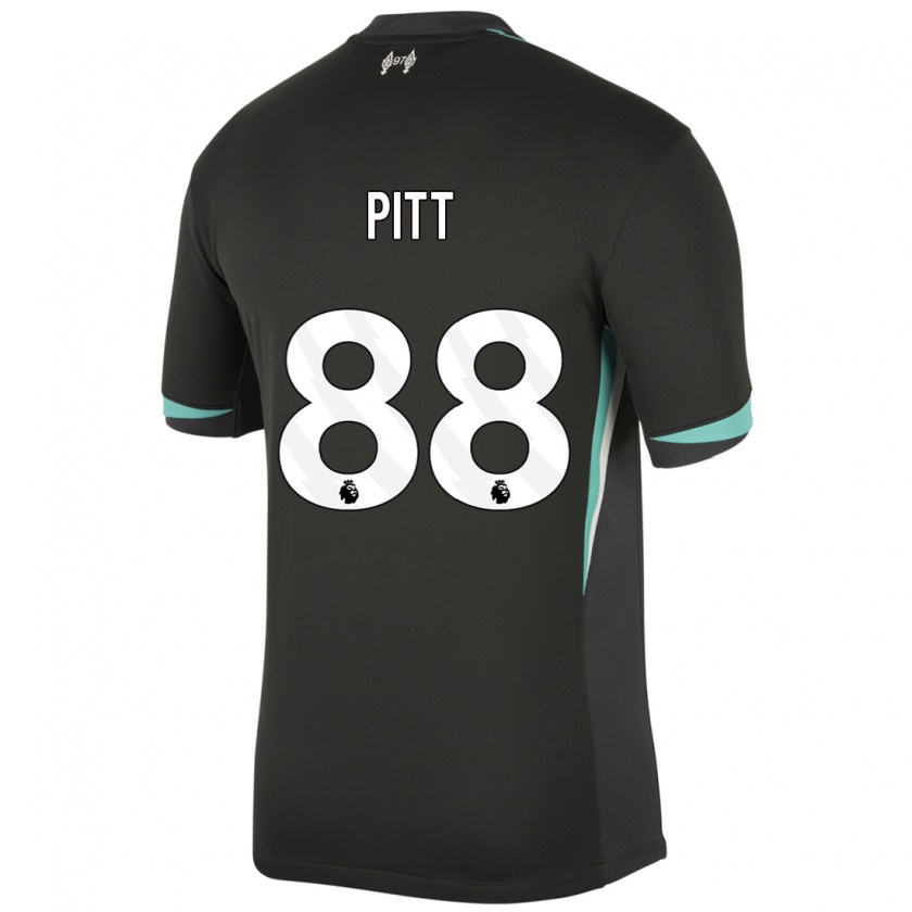 Kandiny Niño Camiseta Lucas Pitt #88 Negro Antracita Blanco 2ª Equipación 2024/25 La Camisa