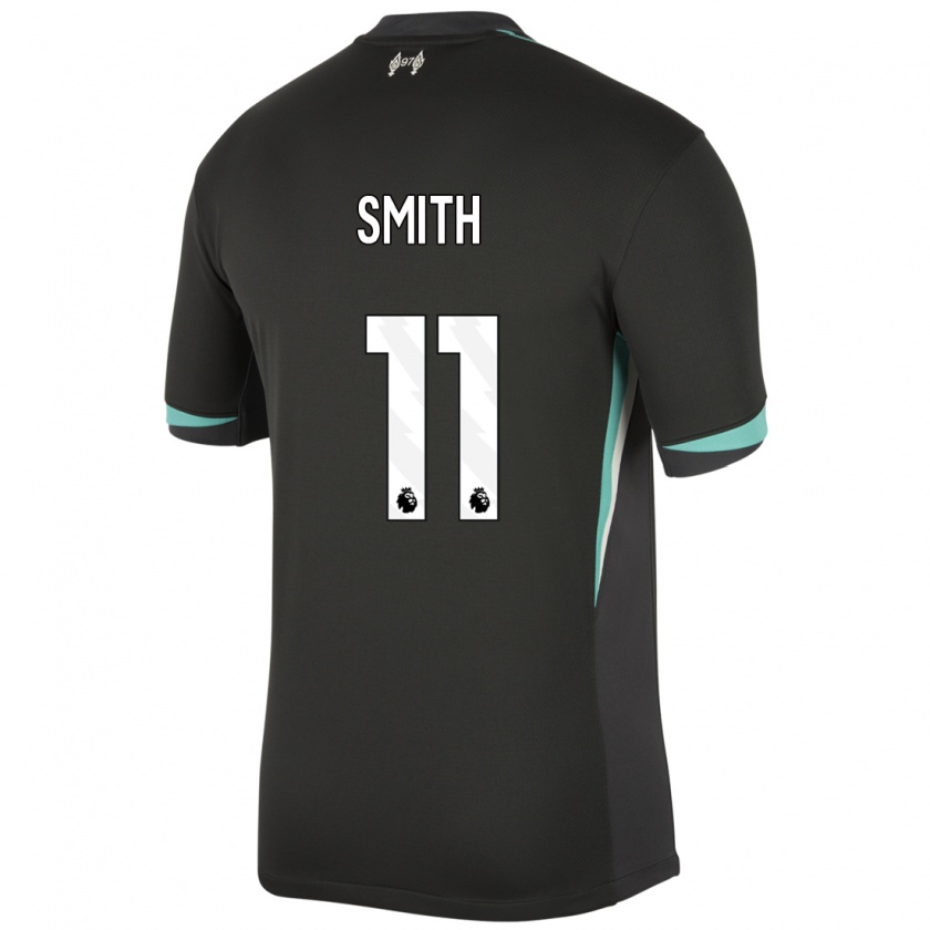 Kandiny Niño Camiseta Olivia Smith #11 Negro Antracita Blanco 2ª Equipación 2024/25 La Camisa