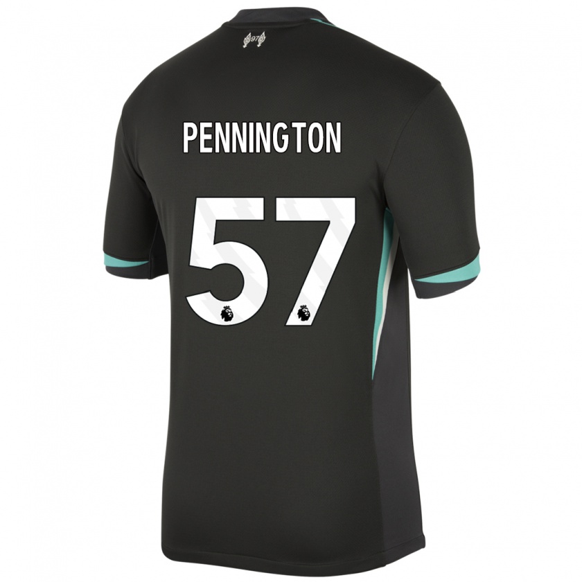 Kandiny Kinderen Cody Pennington #57 Zwart Antraciet Wit Uitshirt Uittenue 2024/25 T-Shirt