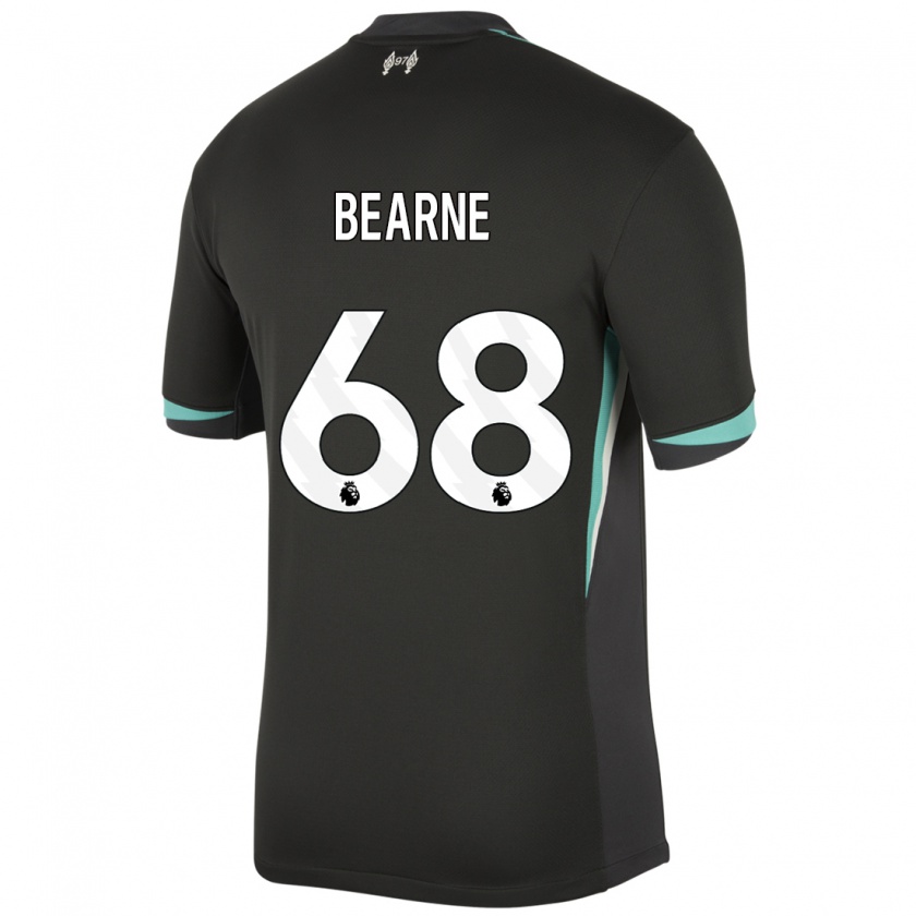 Kandiny Bambino Maglia Jack Bearne #68 Nero Antracite Bianco Kit Gara Away 2024/25 Maglietta