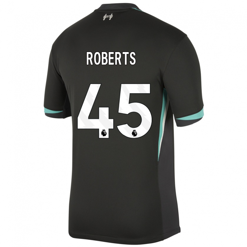 Kandiny Kinder Iwan Roberts #45 Schwarz Anthrazitweiß Auswärtstrikot Trikot 2024/25 T-Shirt Österreich