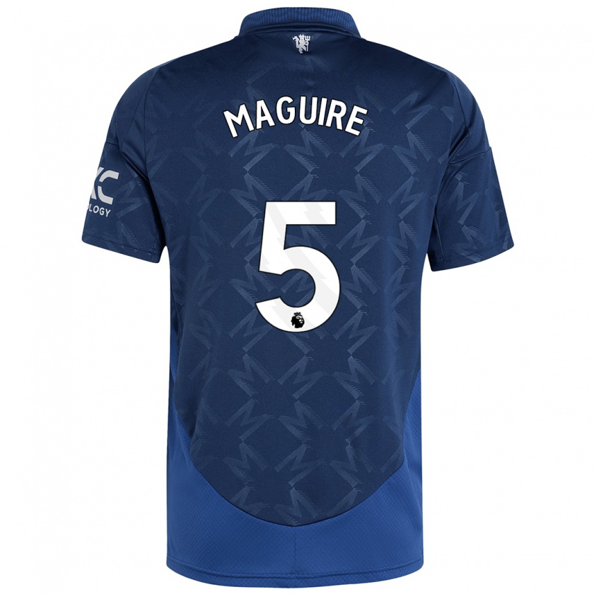 Kandiny Kinderen Harry Maguire #5 Indigo Uitshirt Uittenue 2024/25 T-Shirt