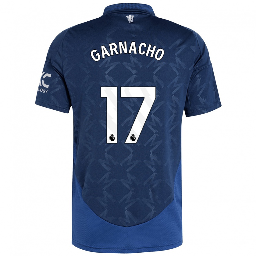 Kandiny Niño Camiseta Alejandro Garnacho #17 Índigo 2ª Equipación 2024/25 La Camisa