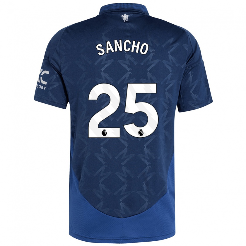 Kandiny Niño Camiseta Jadon Sancho #25 Índigo 2ª Equipación 2024/25 La Camisa