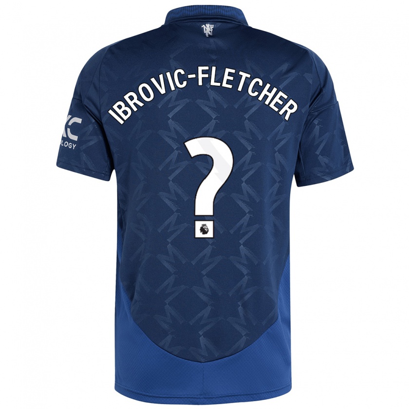 Kandiny Kinderen Edward Ibrovic-Fletcher #0 Indigo Uitshirt Uittenue 2024/25 T-Shirt België