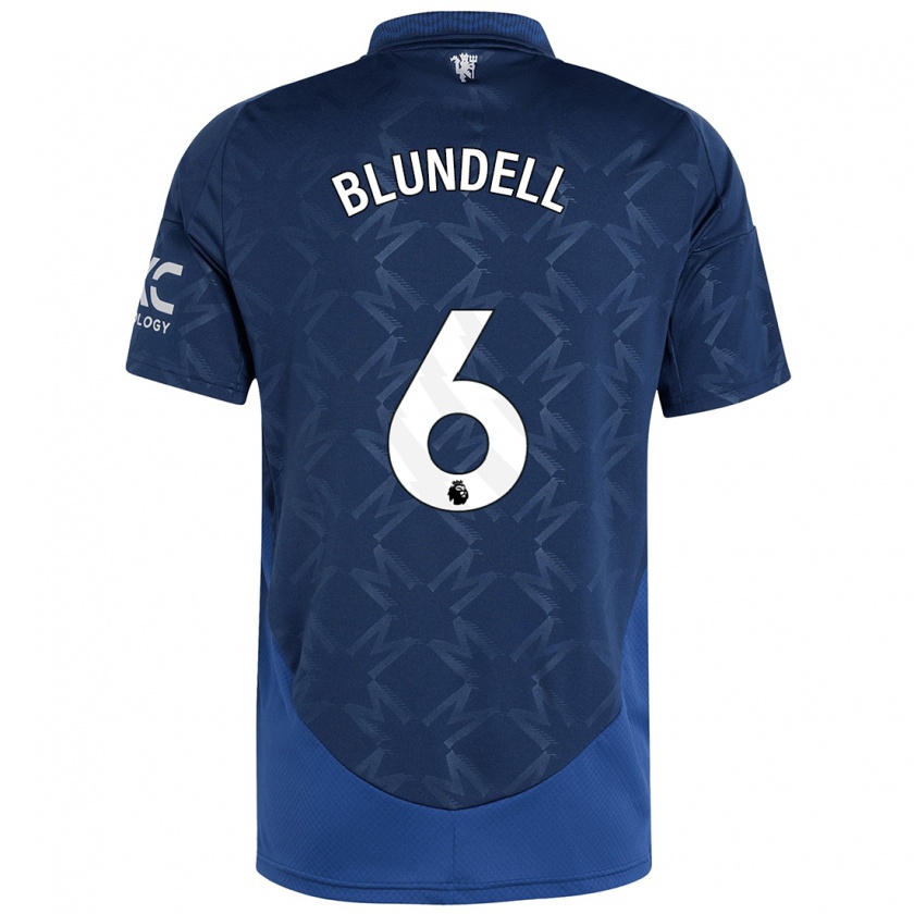 Kandiny Niño Camiseta Hannah Blundell #6 Índigo 2ª Equipación 2024/25 La Camisa