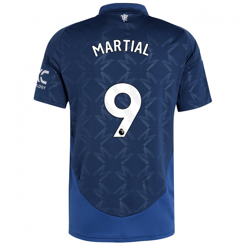 Kandiny Bambino Maglia Anthony Martial #9 Indaco Kit Gara Away 2024/25 Maglietta