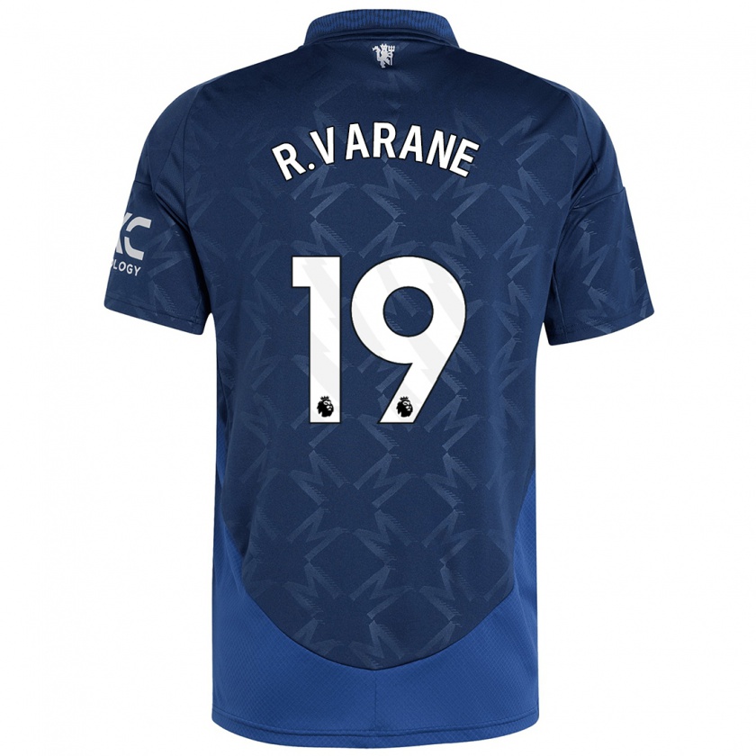 Kandiny Niño Camiseta Raphaël Varane #19 Índigo 2ª Equipación 2024/25 La Camisa