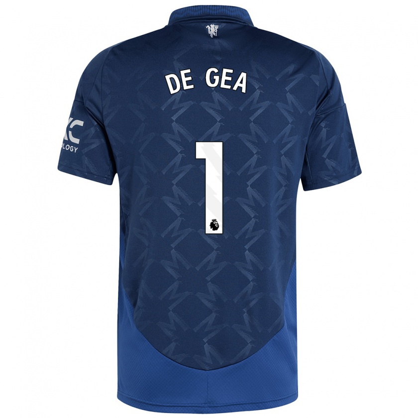 Kandiny Kinderen David De Gea #1 Indigo Uitshirt Uittenue 2024/25 T-Shirt