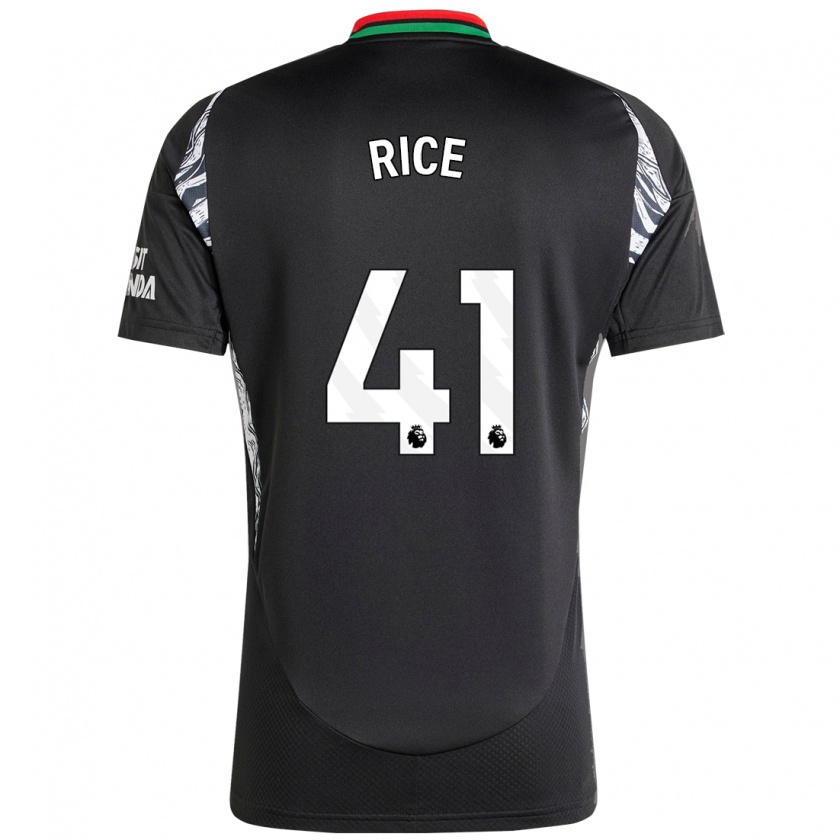 Kandiny Kinder Declan Rice #41 Schwarz Auswärtstrikot Trikot 2024/25 T-Shirt Österreich