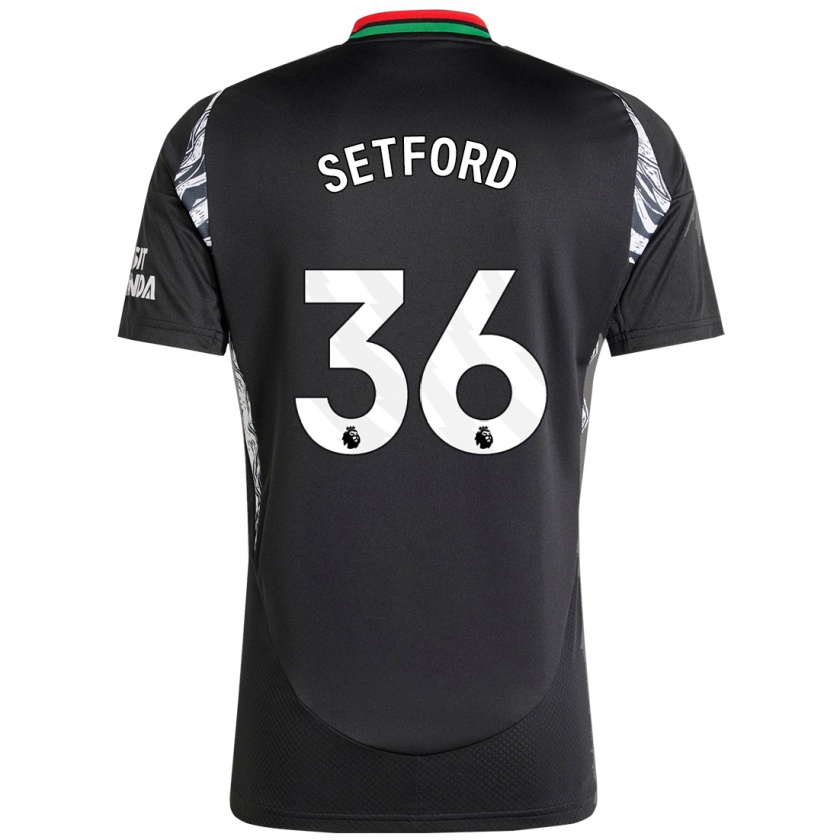 Kandiny Bambino Maglia Tommy Setford #36 Nero Kit Gara Away 2024/25 Maglietta