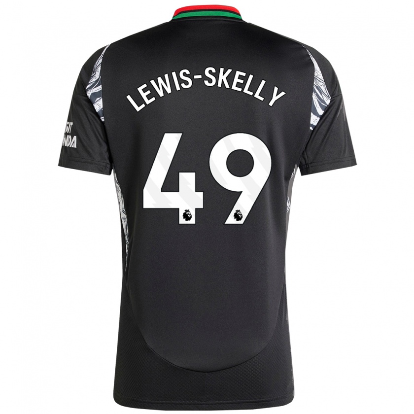 Kandiny Kinder Myles Lewis-Skelly #49 Schwarz Auswärtstrikot Trikot 2024/25 T-Shirt Österreich