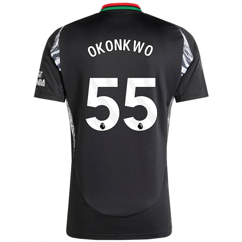 Kandiny Kinderen Brian Okonkwo #55 Zwart Uitshirt Uittenue 2024/25 T-Shirt