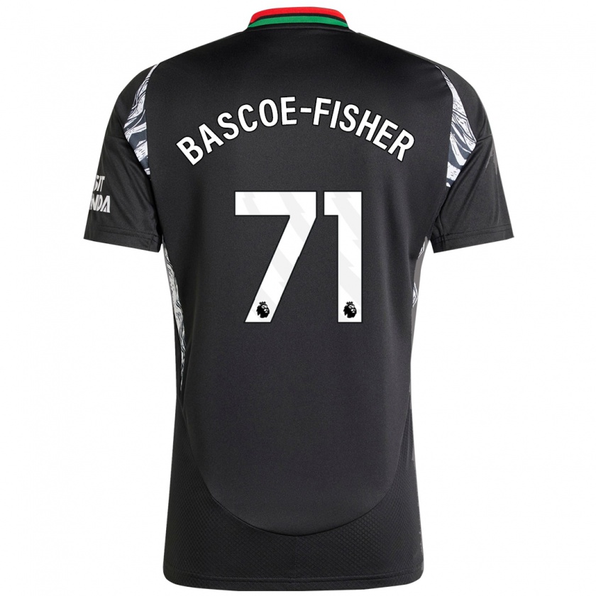 Kandiny Kinder Jakai Bascoe-Fisher #71 Schwarz Auswärtstrikot Trikot 2024/25 T-Shirt Österreich