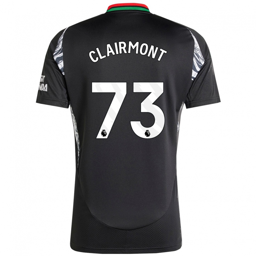 Kandiny Bambino Maglia Reece Clairmont #73 Nero Kit Gara Away 2024/25 Maglietta