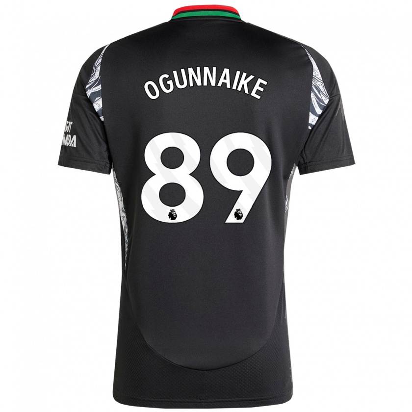 Kandiny Niño Camiseta Josh Ogunnaike #89 Negro 2ª Equipación 2024/25 La Camisa