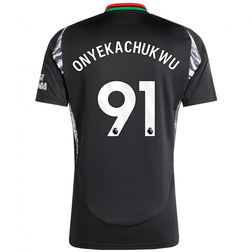 Kandiny Kinderen Samuel Onyekachukwu #91 Zwart Uitshirt Uittenue 2024/25 T-Shirt