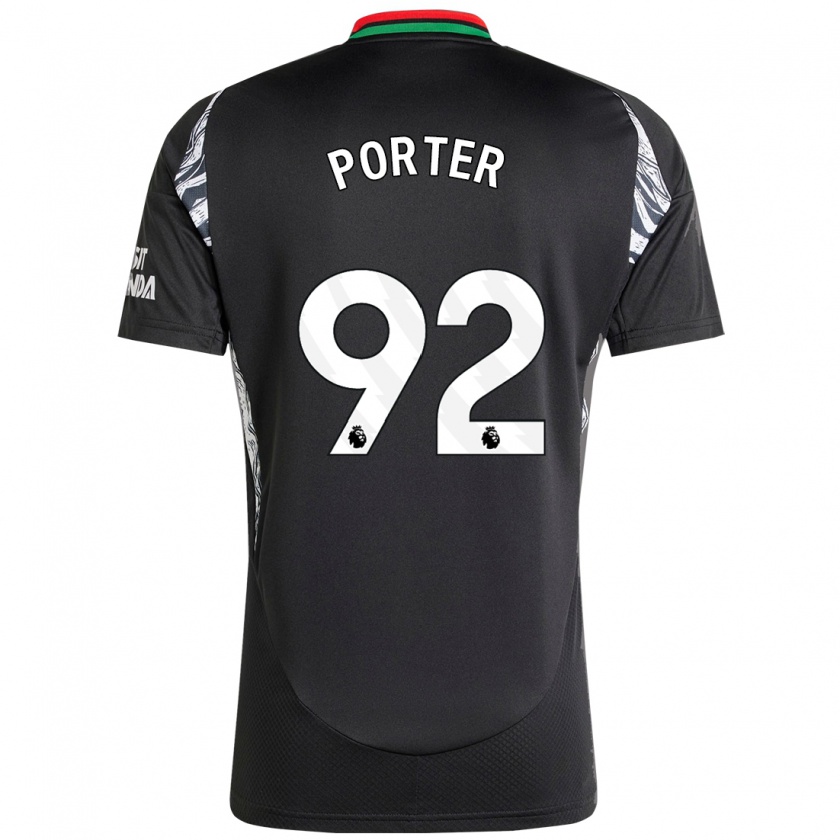 Kandiny Bambino Maglia Jack Porter #92 Nero Kit Gara Away 2024/25 Maglietta