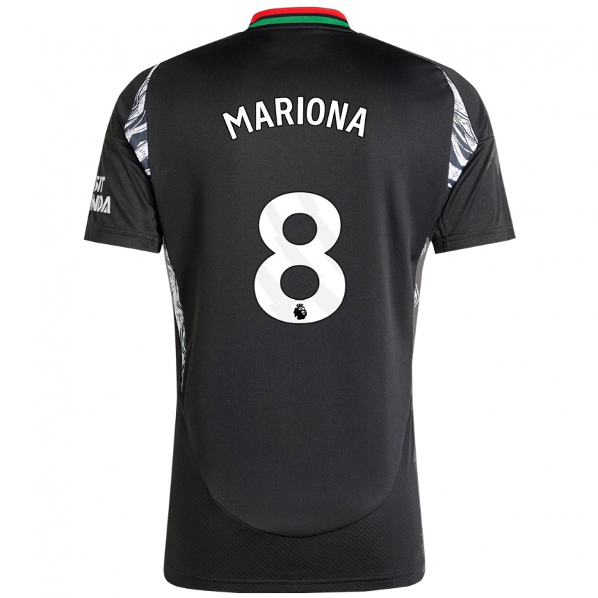 Kandiny Bambino Maglia Mariona Caldentey #8 Nero Kit Gara Away 2024/25 Maglietta