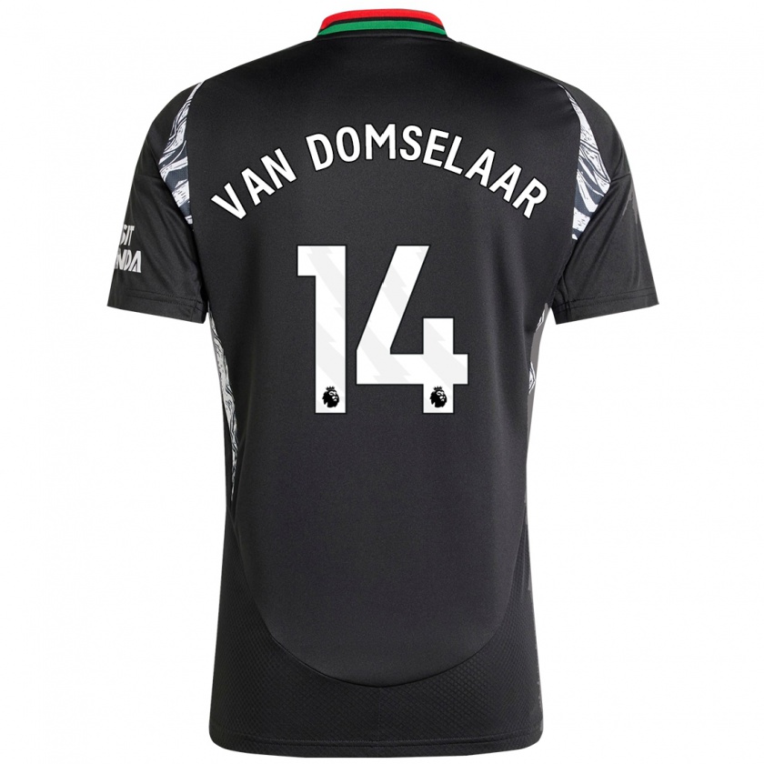 Kandiny Bambino Maglia Daphne Van Domselaar #14 Nero Kit Gara Away 2024/25 Maglietta