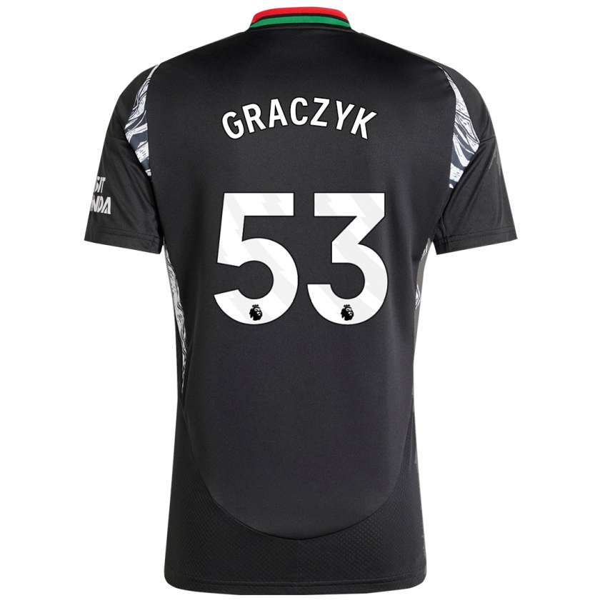 Kandiny Bambino Maglia Hubert Graczyk #53 Nero Kit Gara Away 2024/25 Maglietta